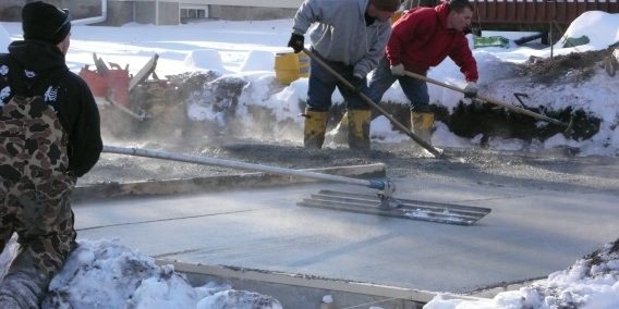cold-weather-concreting بتن ریزی در هوای سرد - ضد یخ بتن
